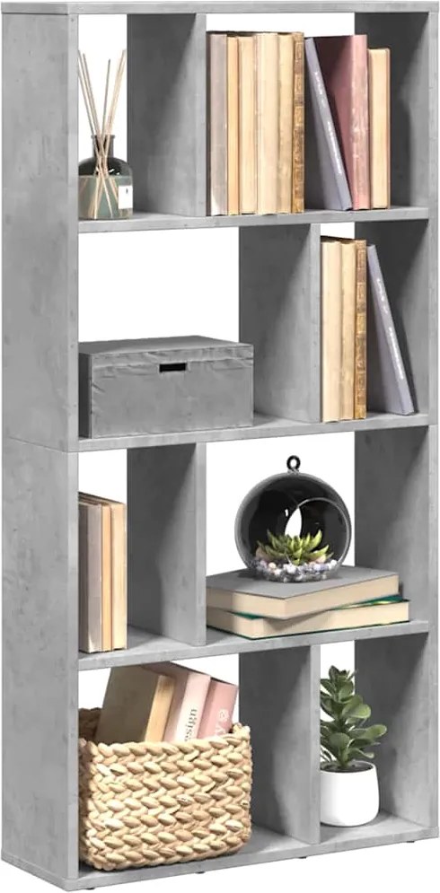 vidaXL Estante 60x20x120,5 cm derivados de madeira cinzento cimento