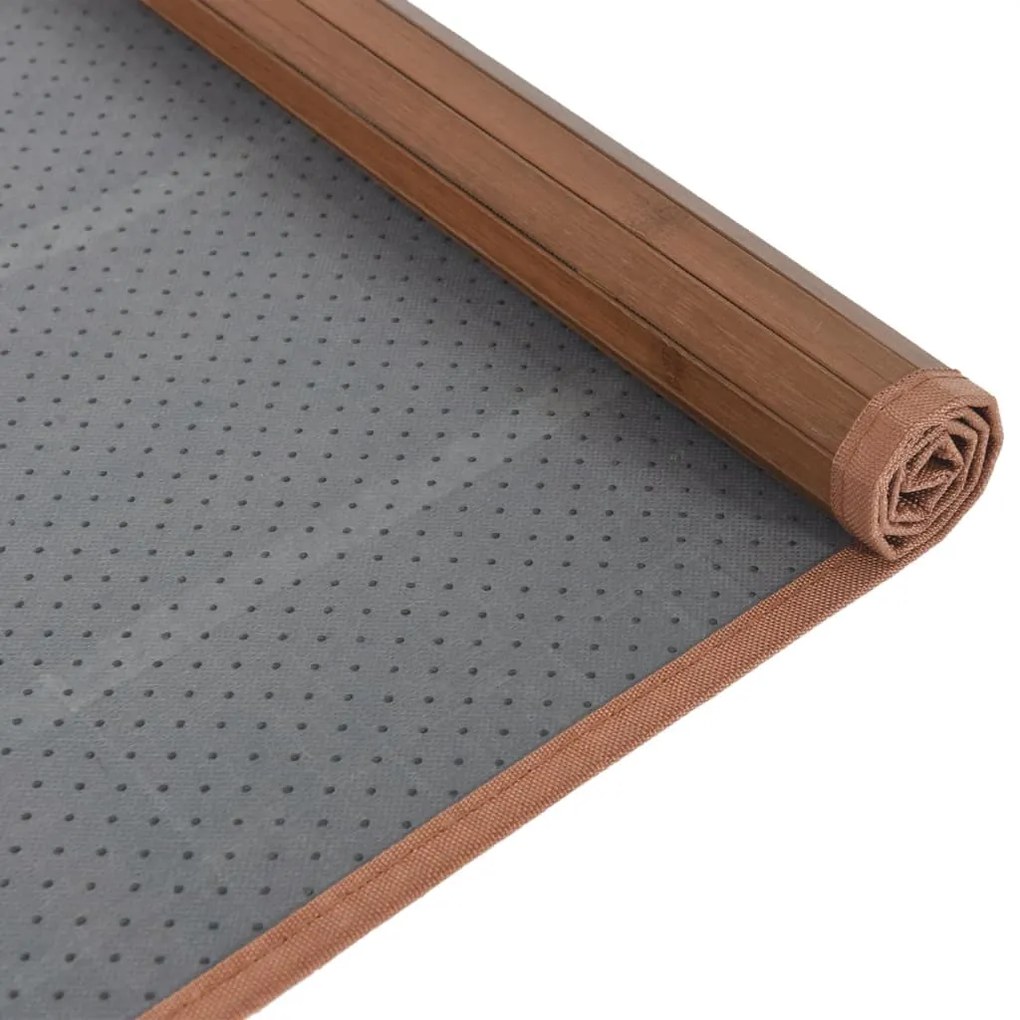 Tapete retangular 80x500 cm bambu castanho