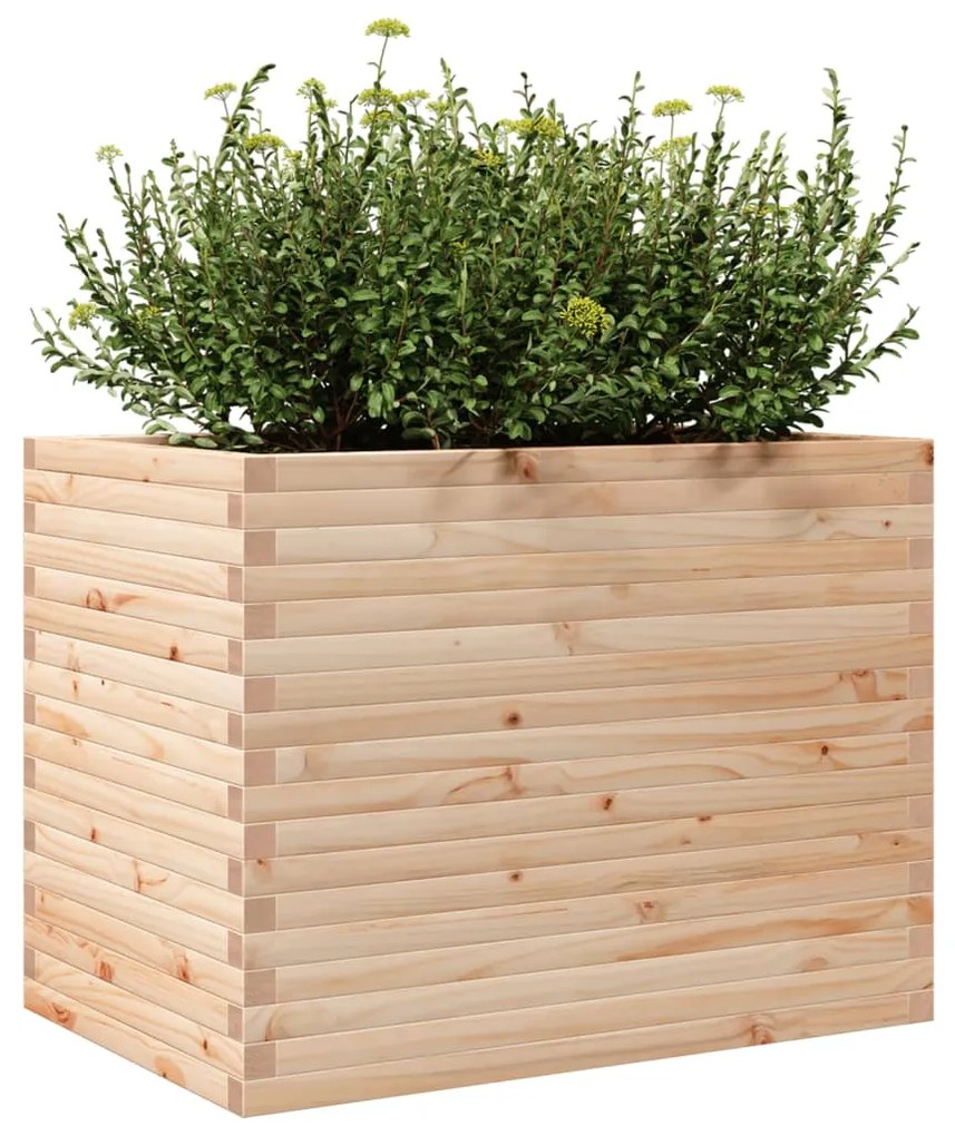Vaso/floreira de jardim 90x60x68,5 cm madeira de pinho maciça