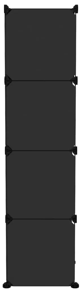 Organizador de arrumação com 12 cubos PP preto
