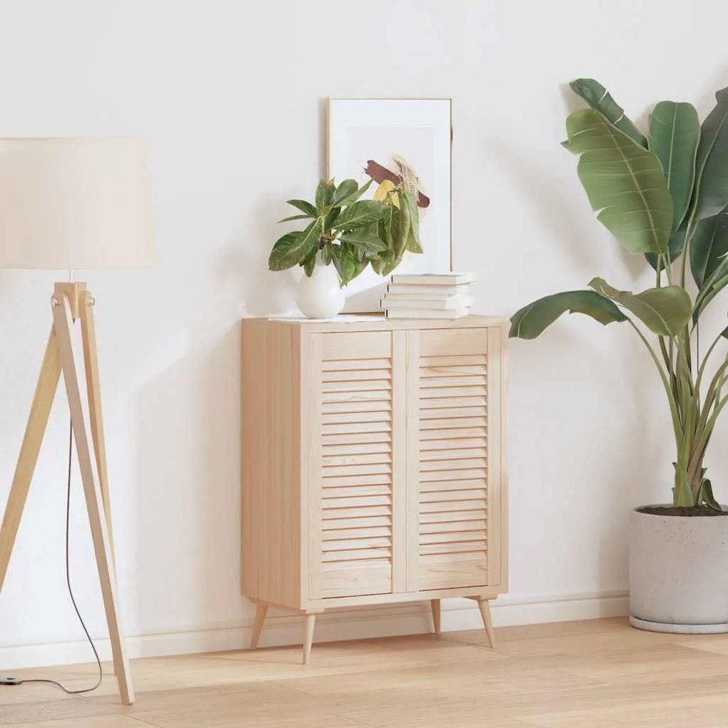 Portas de armário 2 pcs com design de persiana pinho maciço