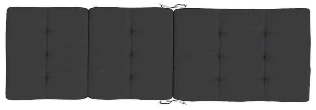 Almofadões p/ cadeira de terraço 2 pcs tecido oxford preto