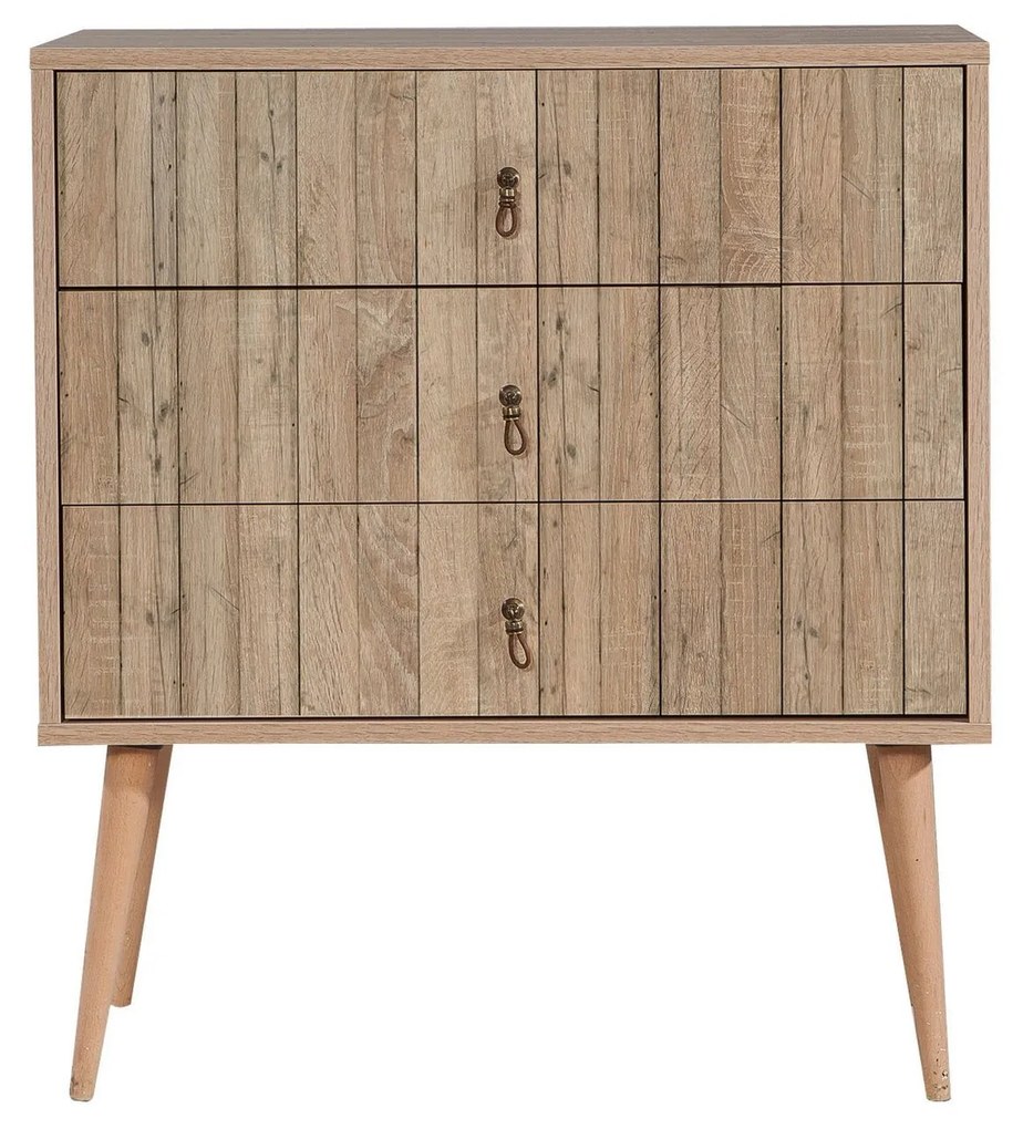 Cômoda Trio – Carvalho Sonoma – 80x90x40 cm