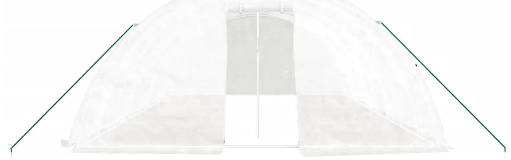 Estufa com estrutura de aço 40 m² 8x5x2,3 m branco