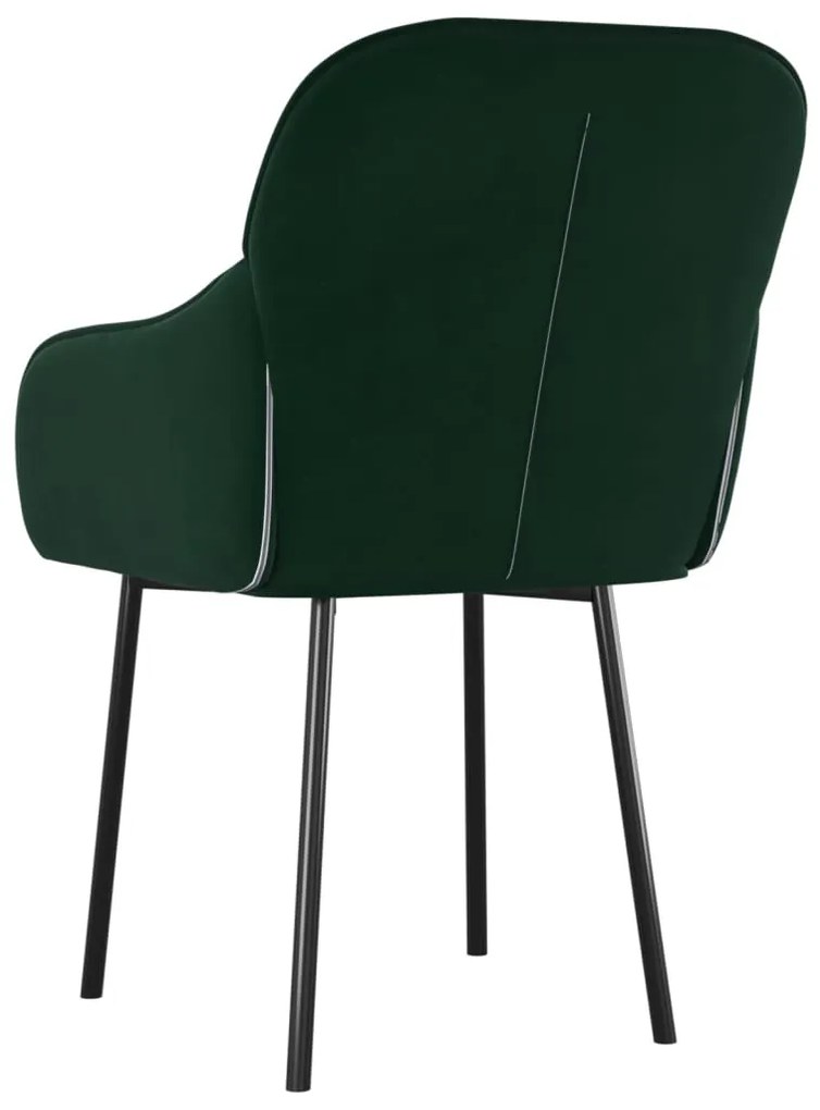 Cadeiras de jantar 2 pcs veludo verde-escuro