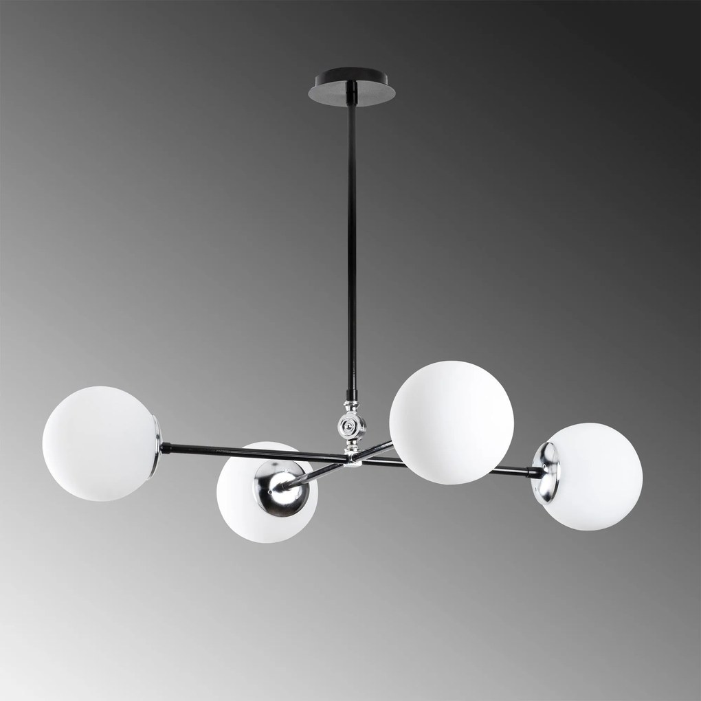 Candeeiro de Teto My Legend – Preto/Branco – 86 x 86 cm