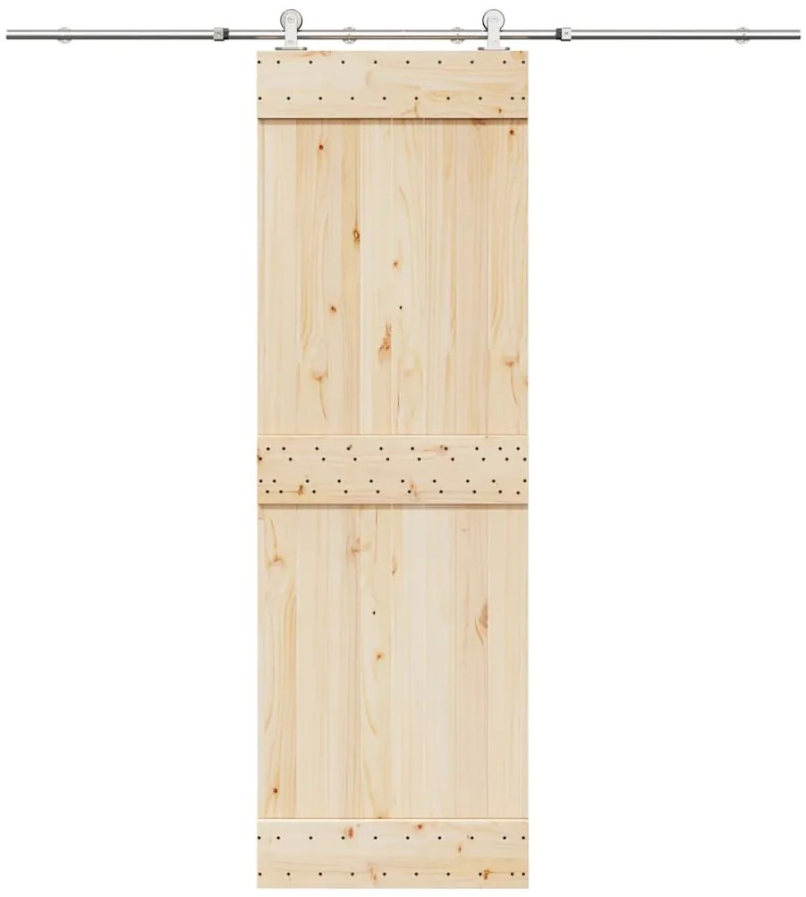 Kit ferragens p/ porta deslizante 200cm aço inoxidável prateado