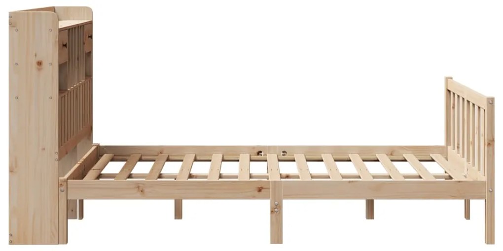 Cama com estante sem colchão 135x190 cm pinho maciço