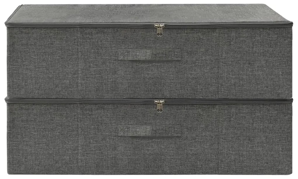 Caixas de arrumação 2 pcs tecido 70x40x18 cm antracite