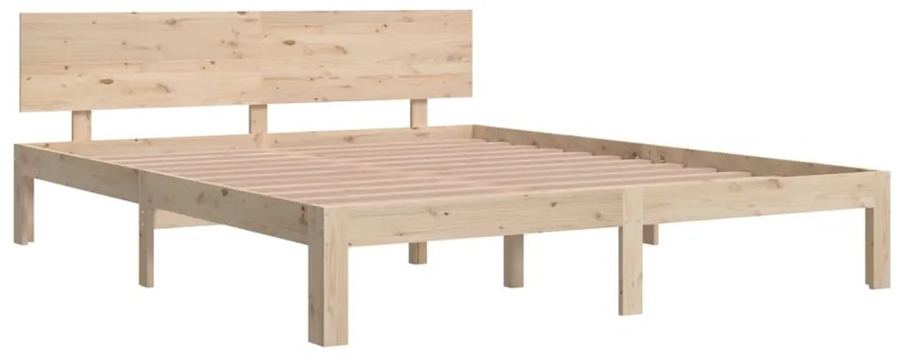 Estrutura de cama 160x200 cm pinho maciço