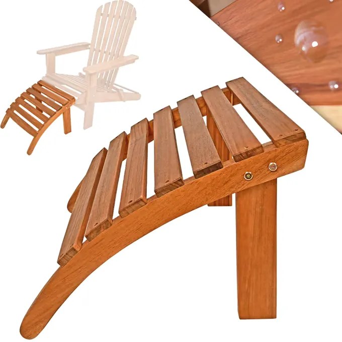 Apoio para os pés para cadeira Adirondack 48x46x32cm castanho