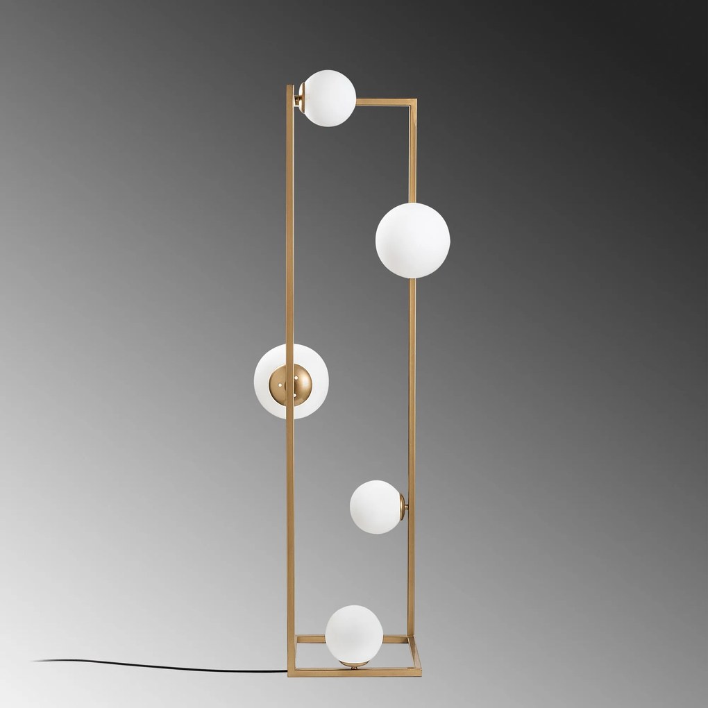 Candeeiro de Pé Corner – Dourado – 35 x 35 x 157 cm