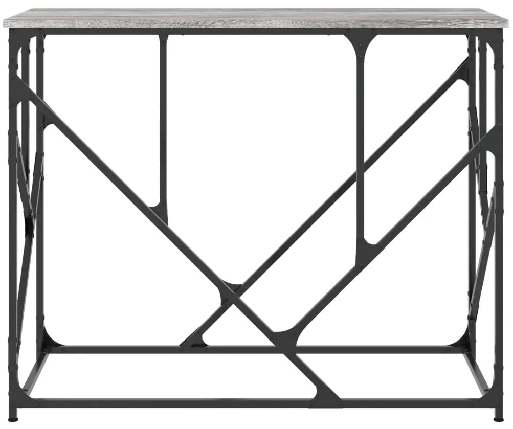 Mesa consola 100x40x80 cm derivados de madeira cinzento sonoma