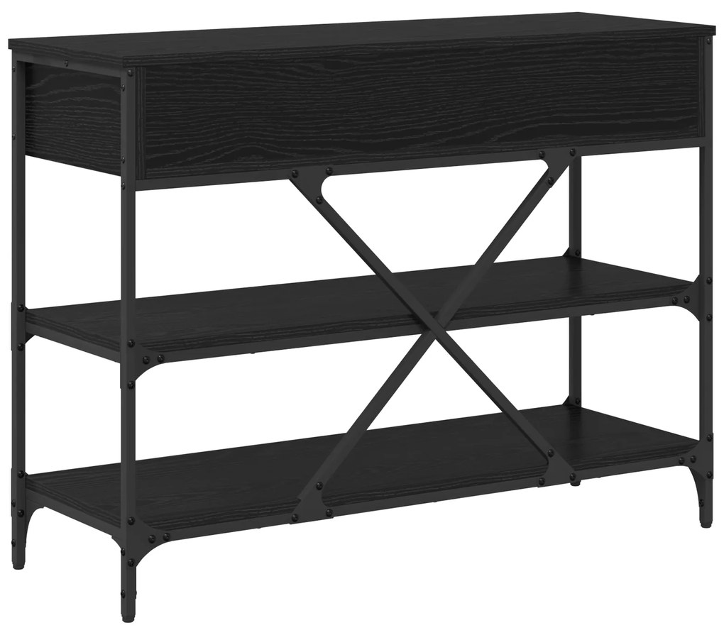 Mesa de Console Carvalho Preto 100x34.5x75 cm Madeira Engenheirada