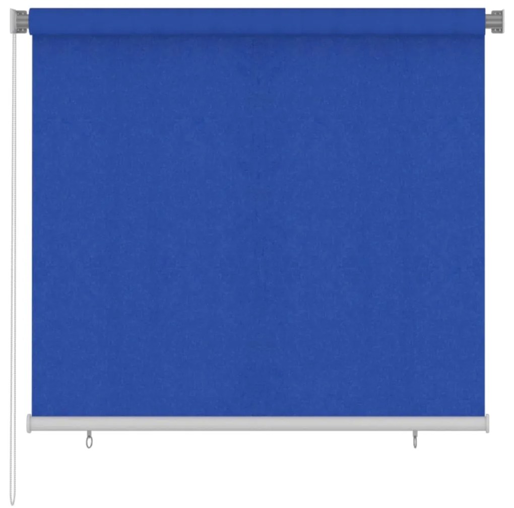 312840 vidaXL Estore de rolo para exterior PEAD 160x140 cm azul