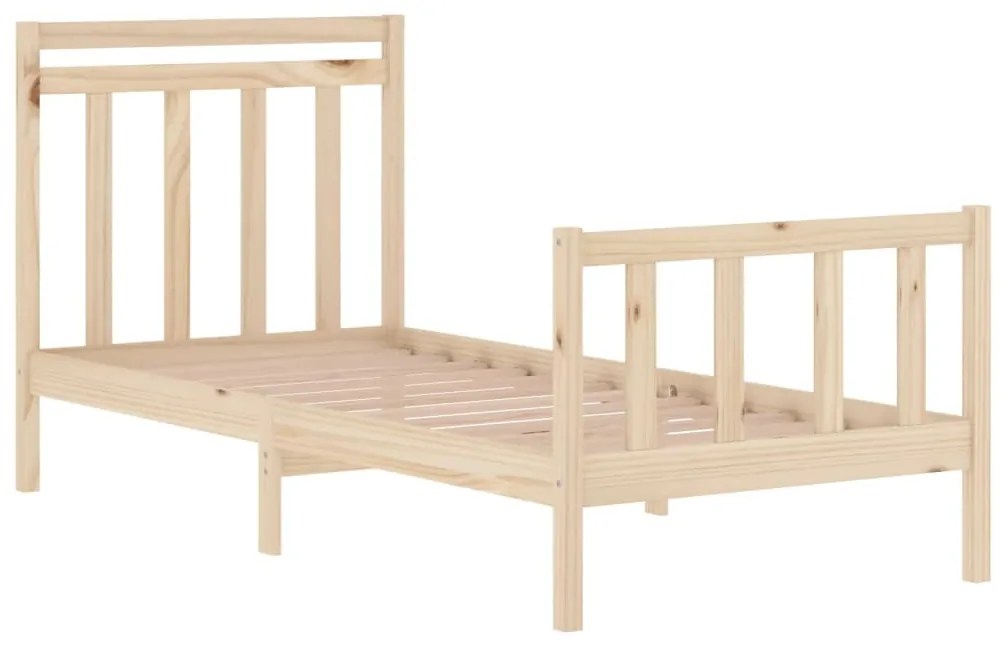 Estrutura de cama solteiro 90x190 cm madeira maciça