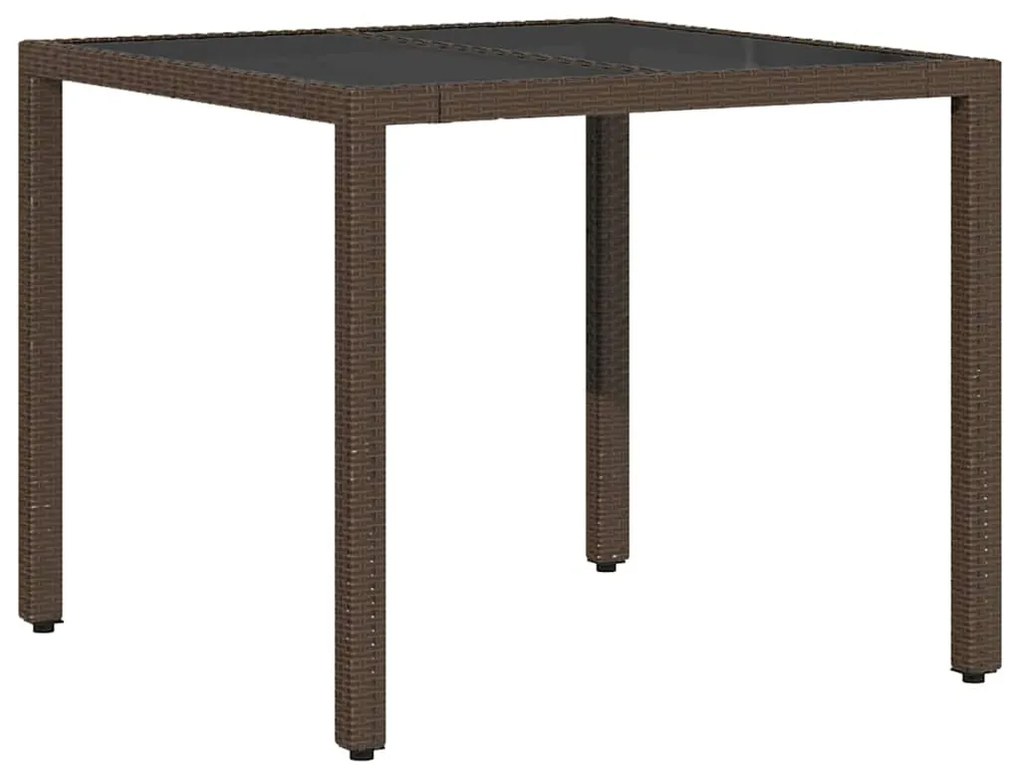 Conjunto de Jantar para Jardim 5 pcs Castanho 90 x 90 x 75 cm
