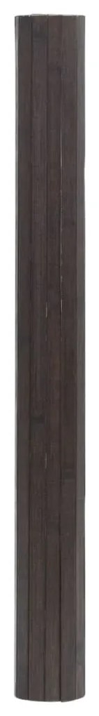 Tapete retangular 70x300 cm bambu castanho-escuro