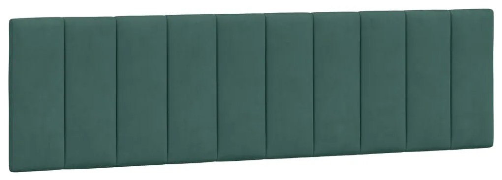 Cama com colchão 180x200 cm veludo verde-escuro