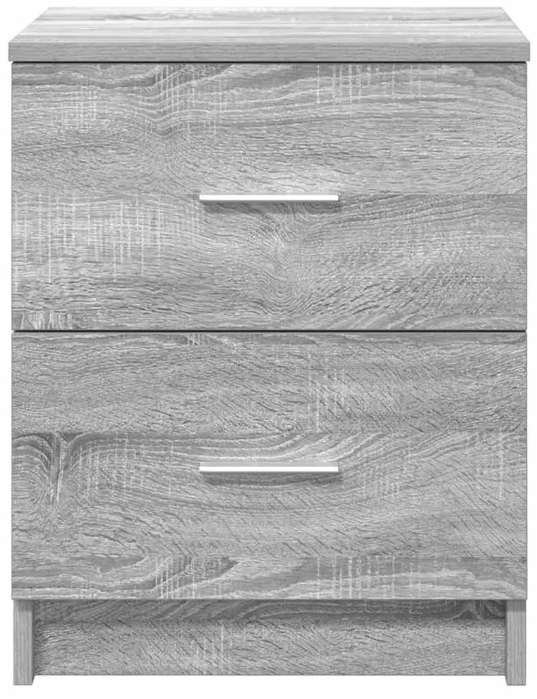 Mesas cabeceira 2pcs com 2gavetas 40x36x50 cm cinzento sonoma