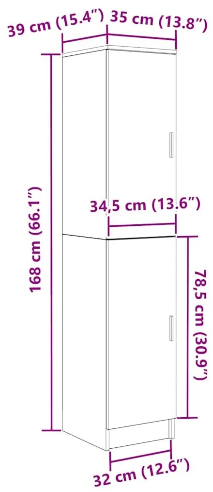 Armário Buffet Cinza Sonoma MDF Médio Armário Buffet Retangular