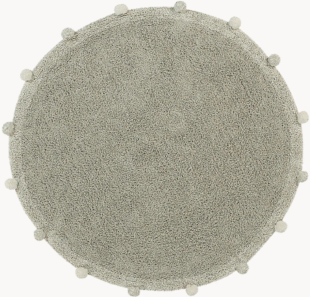 Tapete redondo infantil artesanal lavável em algodão Bubbly