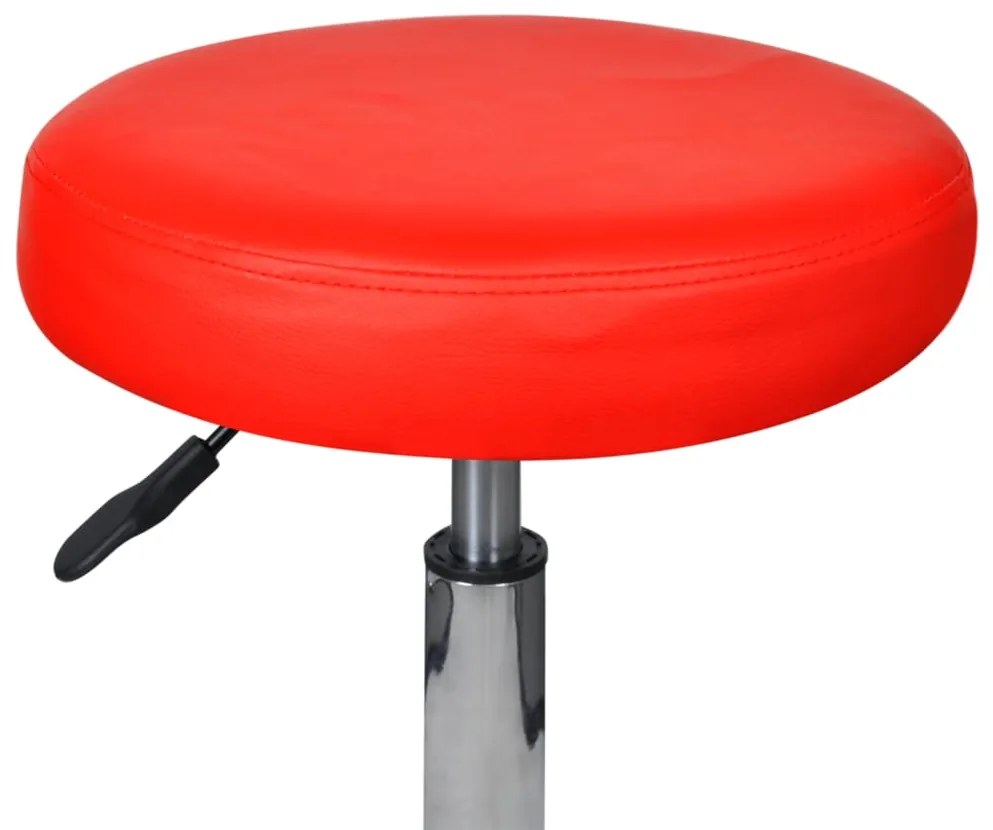 Bancos de escritório 2 pcs 35,5x84 cm couro artificial vermelho