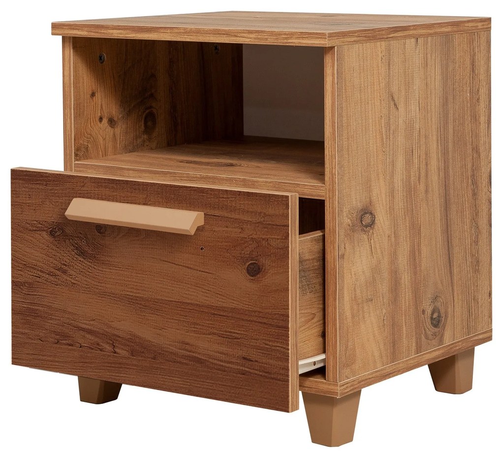 Mesa de Cabeceira Leva Alfa – Pinheiro Atlântico – 45x52x40 cm