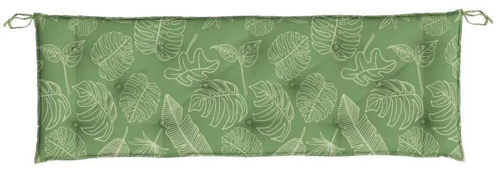 Almofadão banco jardim 150x50x7 cm tecido oxford padrão folhas