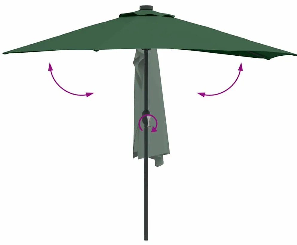 Parasol de Jardim Meio Verde Médio