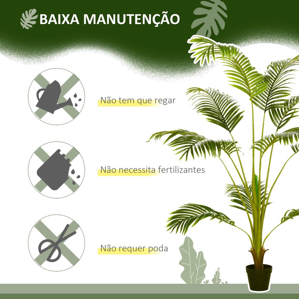 Palmeira Areca Artificial 170cm Planta Artificial com 11 Folhas Realistas e Vaso de Plástico Decoração para Interior e Exterior para Sala de Estar Esc
