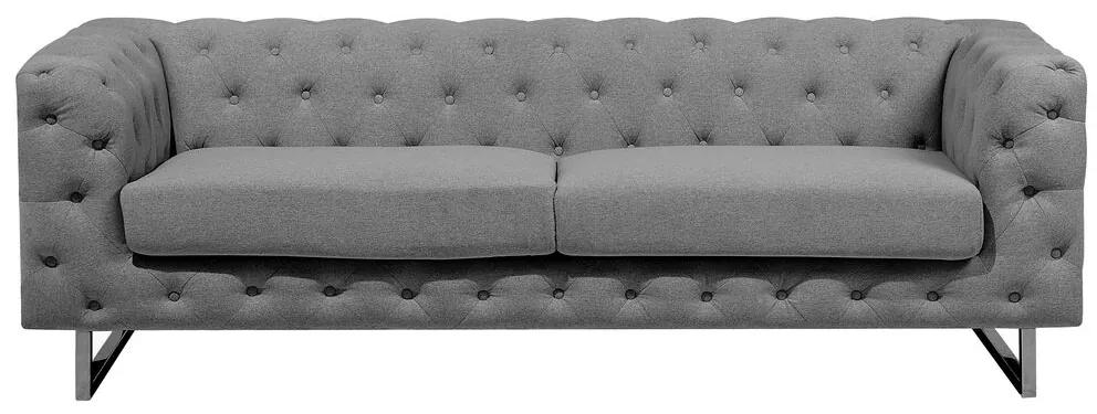 Conjunto de sofás com 5 lugares em tecido cinzento claro VISSLAND Beliani