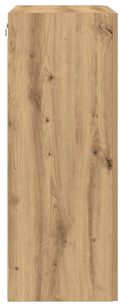 Armário de Parede com Portas de Vidro de Carvalho Artisan 69,5x34x90 c
