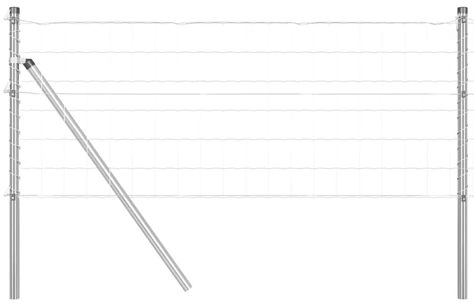 Cerca Euro com 13 postes, 0,6x25m, em aço galvanizado