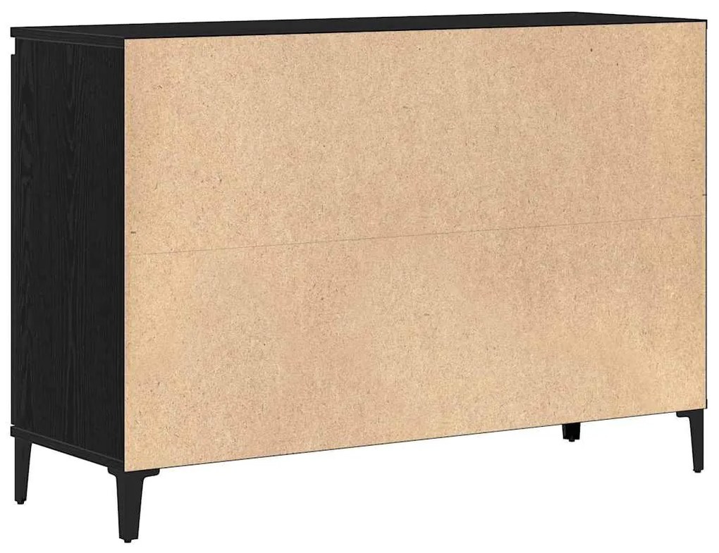 Sideboard vidaXL Preto Carvalho 104x35x70 cm Madeira de Engenharia