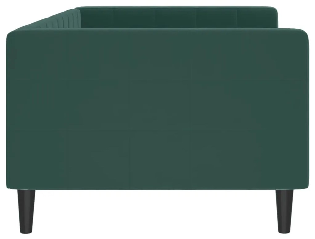 Sofá-cama 90x200 cm veludo verde-escuro