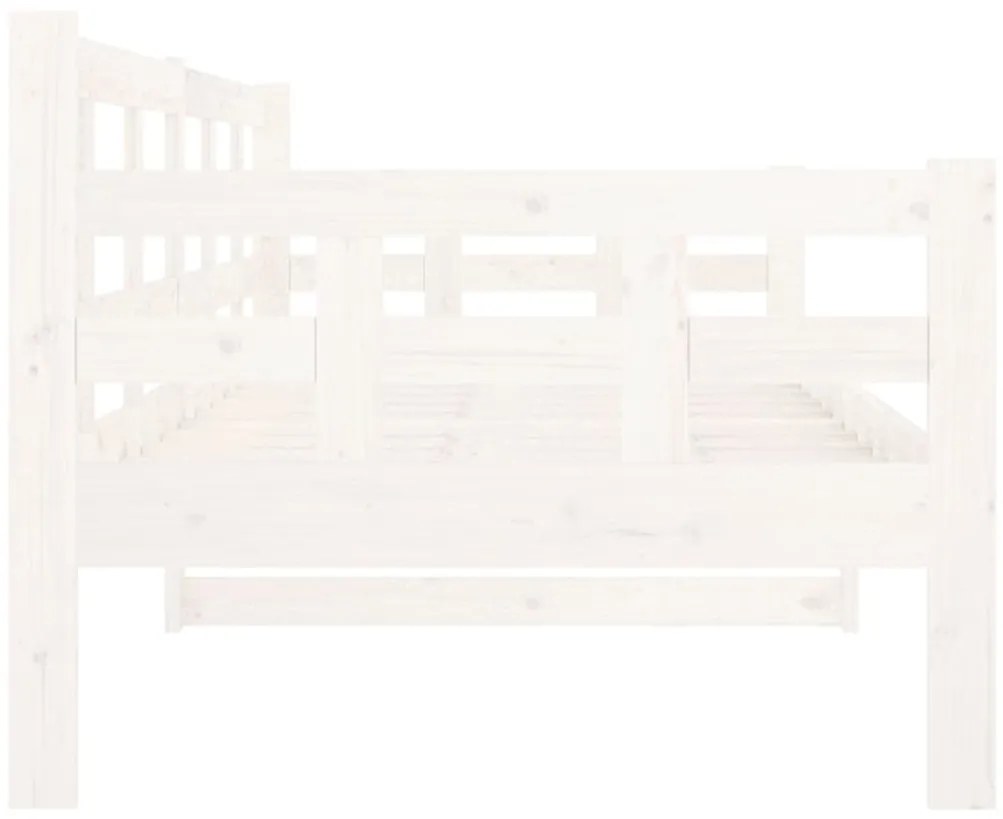 Sofá-cama 80x200 cm madeira de pinho maciça branco