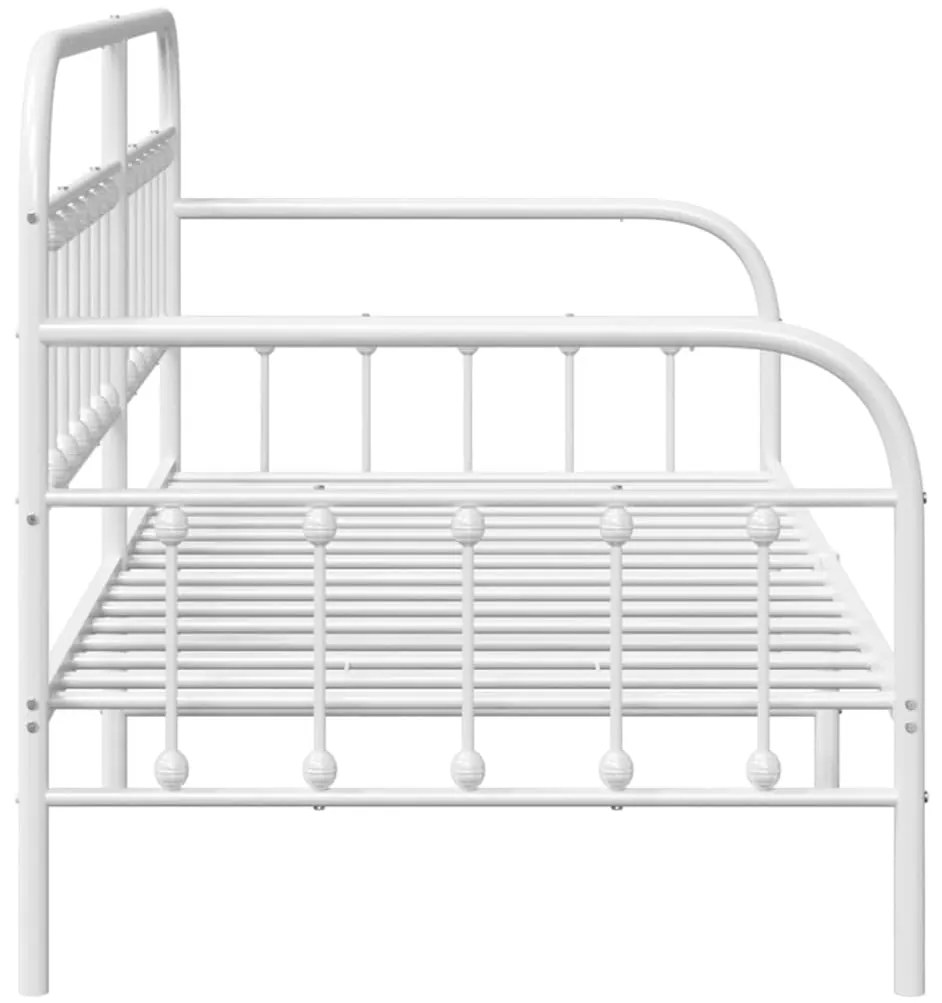 Estrutura de cama vidaXL Branca 90x190 cm Aço