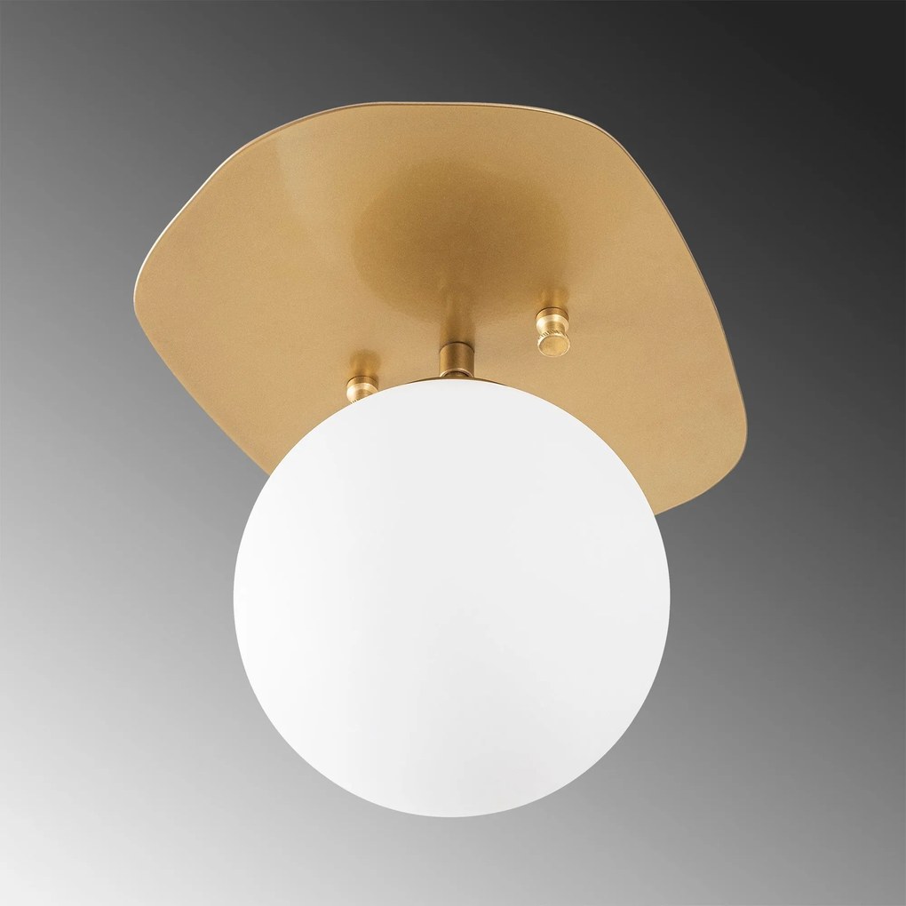 Candeeiro de Teto Well – Dourado – 20 x 25 x 25 cm