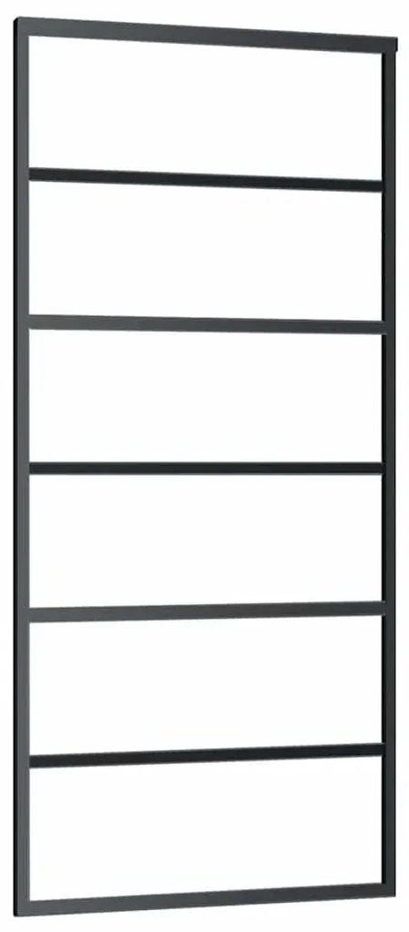 Porta deslizante c/ conj. ferragens 90x205cm vidro ESG preto