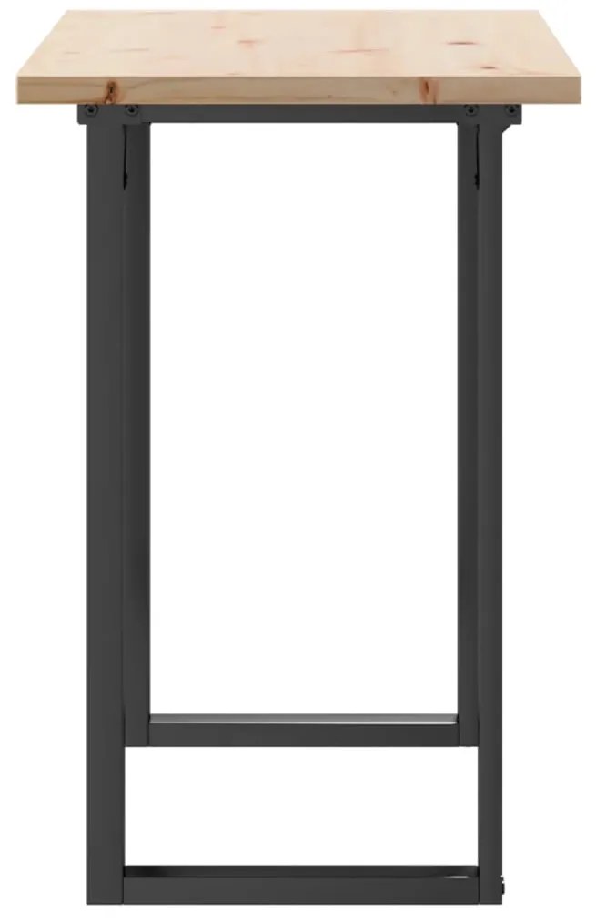Mesa de jantar estrutura em O 100x50x75,5cm pinho/aço