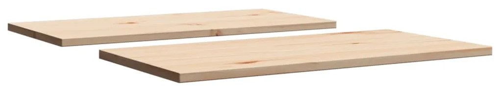 Tampos de mesa retangulares 2 pcs 70x35x1,7 cm pinho maciço