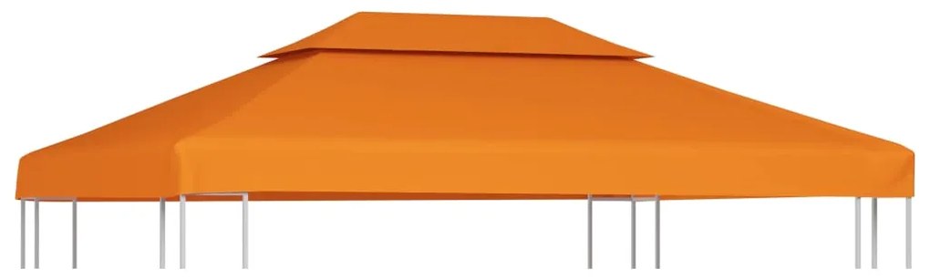 vidaXL Cobertura de substituição p/ gazebo 310 g/m² 3x4 m laranja