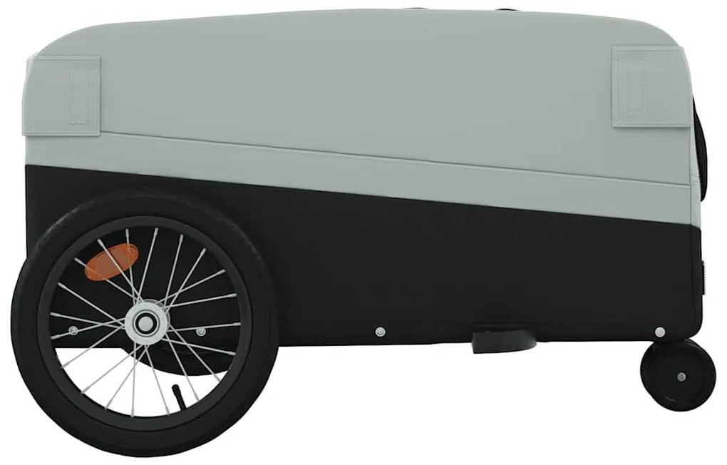 Reboque para bicicleta 45 kg ferro preto e cinza