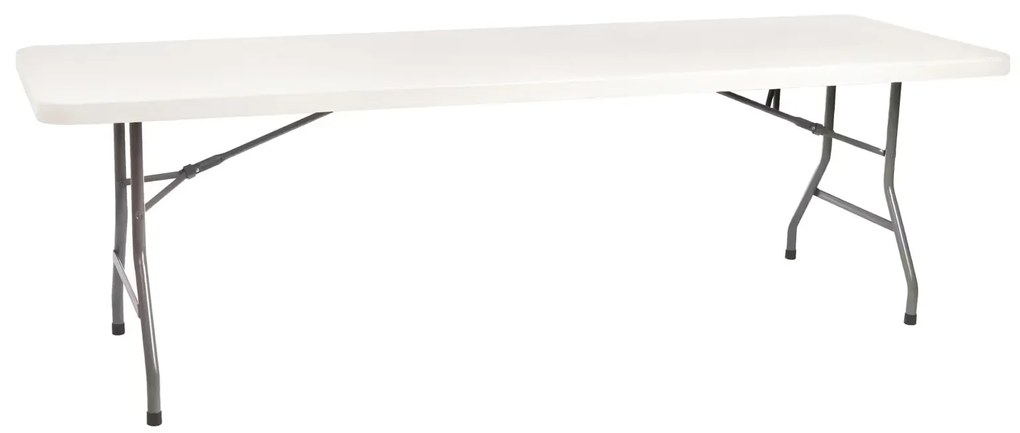 Mesa Dobrável Plástico Julieta Branco 220X68X72cm