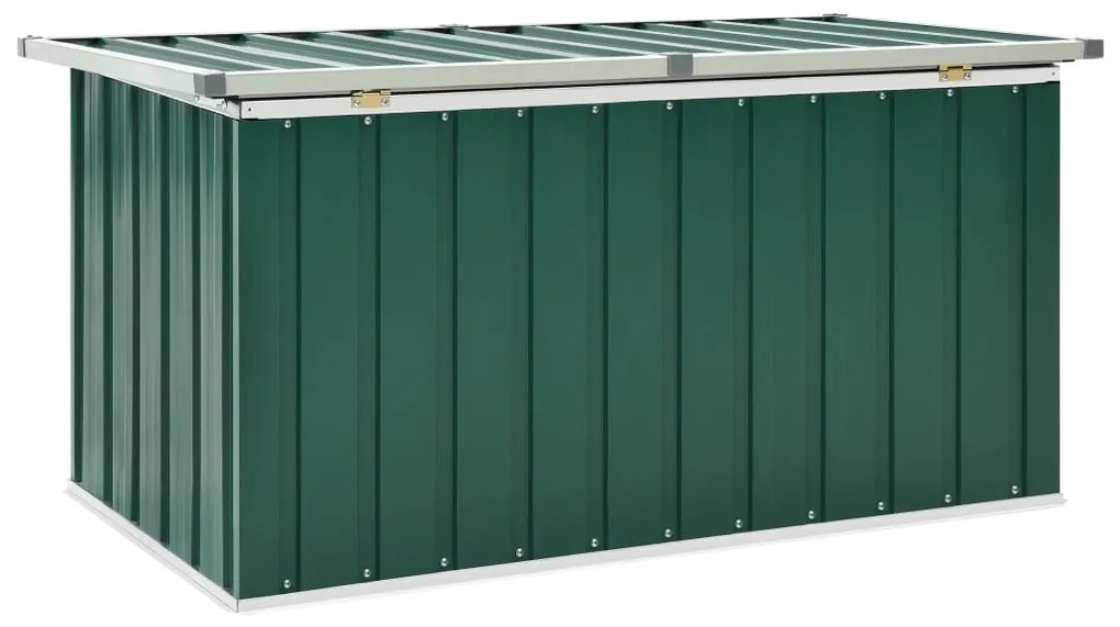 Caixa de arrumação para jardim 129x67x65 cm verde