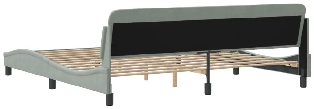 Estrutura de cama sem colchão 200x200 cm veludo cinzento-claro