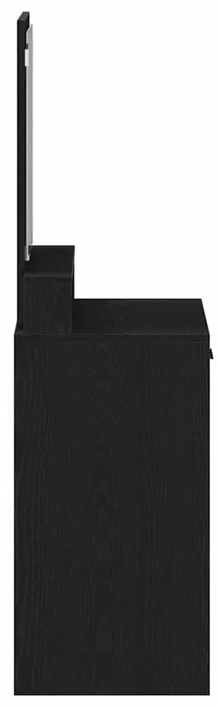 Mesa de maquilhagem vidaXL com gavetas em Preto Carvalho 50x41x140 cm