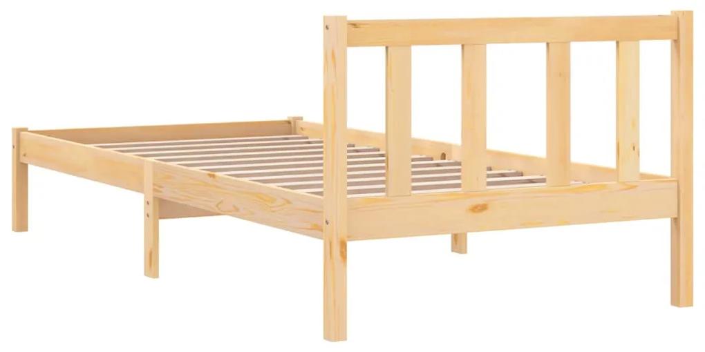 Estrutura de cama solteiro 90x190 cm pinho maciço
