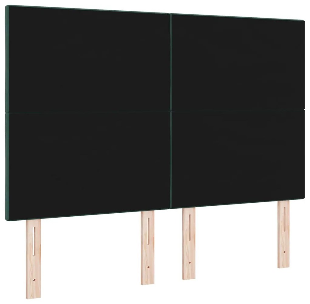 Cabeceira LED Design Blocos de Diamante Verde Escuro 144 cm